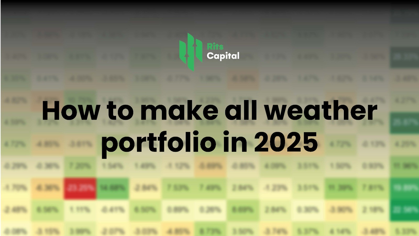 How to Build an All-Weather Portfolio in 2025