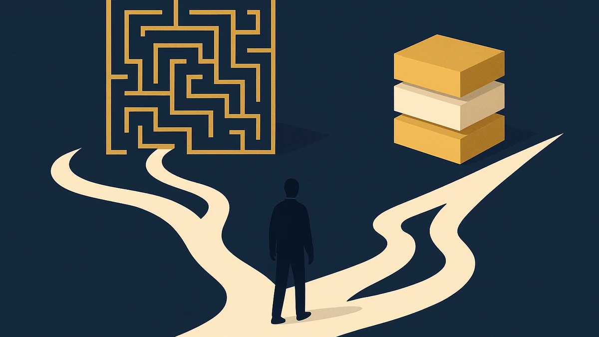 Illustration for the article "Equity vs Mutual Funds: Choosing the Right Path for Growth"